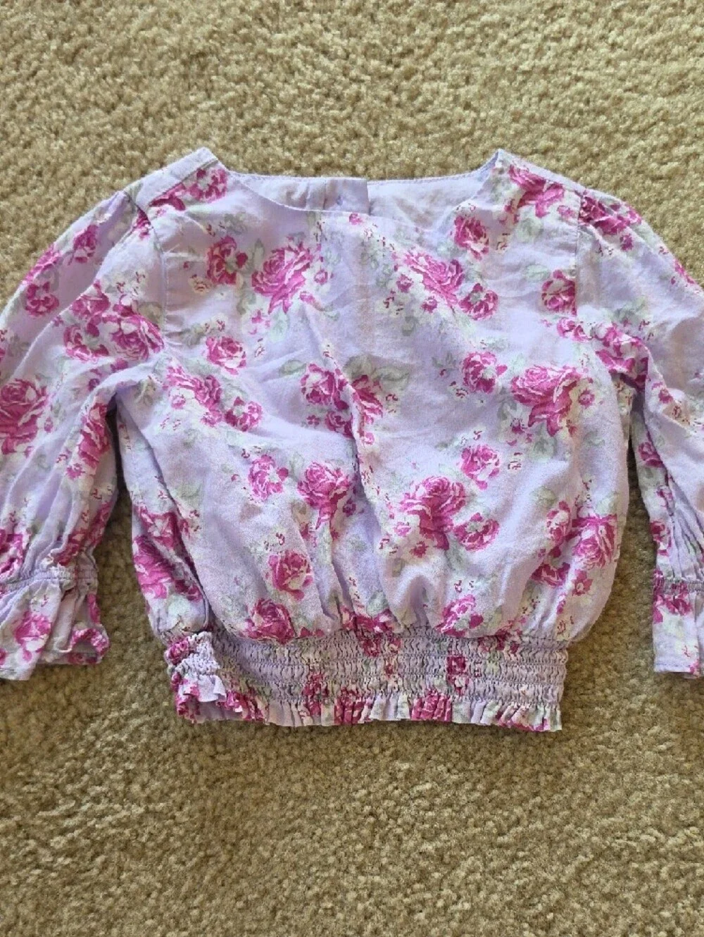 Janie and Jack Toddler Girls Pink Floral Blouse Size 2T